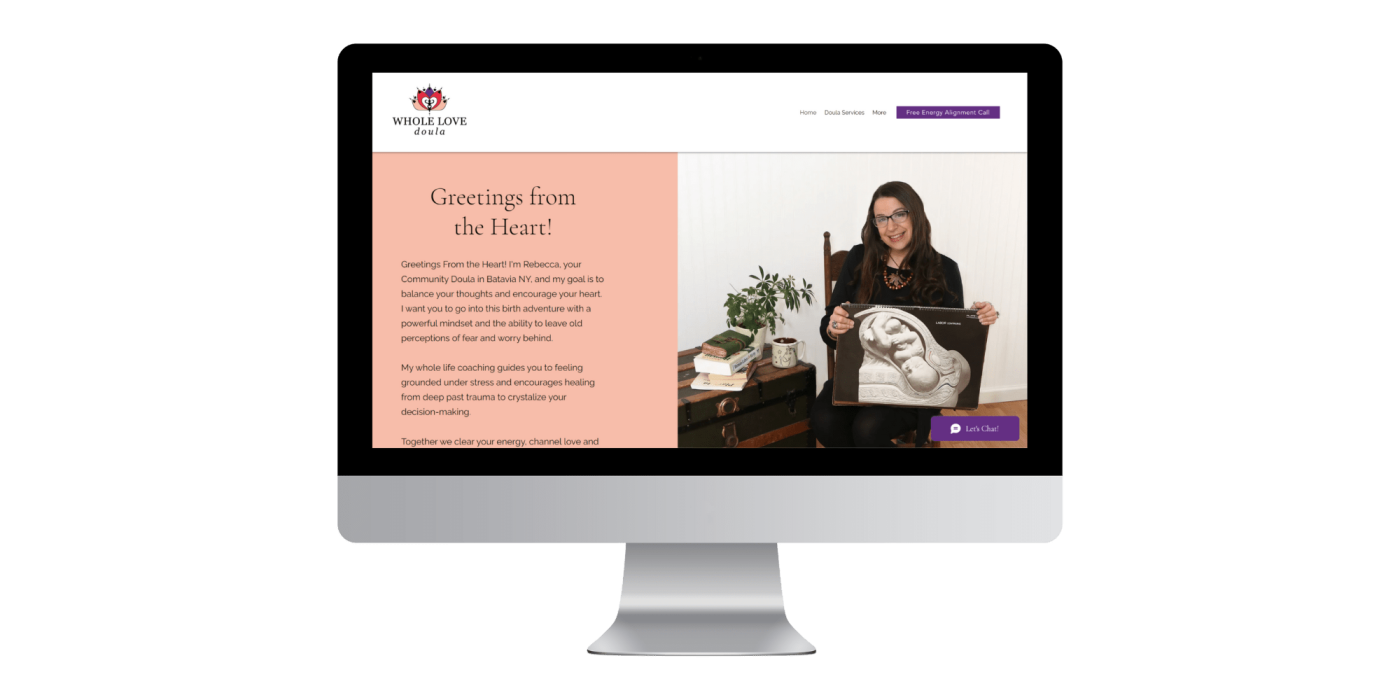 Whole Love Doula website