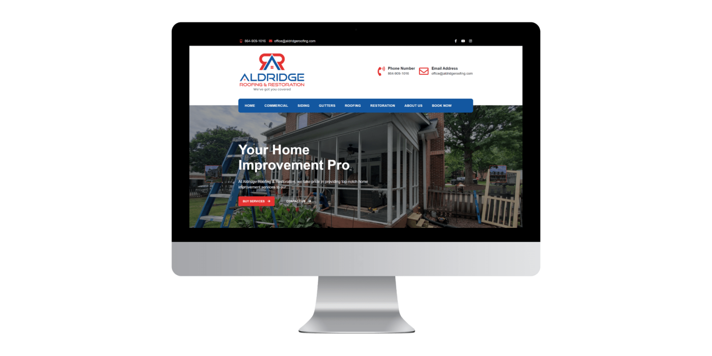 Aldridge Roofing & Restoration website